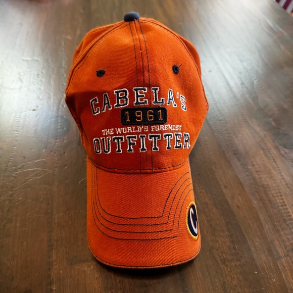 Cabela’s Hat Orange Adjustable Strapback Cap World’s Foremost Outfitter 1961 Cap - Picture 1 of 10